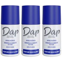 Kit 3 Desodorante Masculino Feminino S/ Perf RollOn Dap 55ml