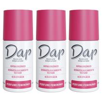 Kit 3 Desodorante Masculino Feminino S/ Perf RollOn Dap 55ml