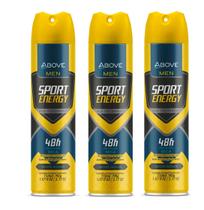Kit 3 Desodorante Men Aerosol Sport Energy 150 ML - Above