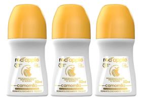 Kit 3 Desodorante Red Apple Roll On Camomila 50ml Kit 3 Desodorante Red Apple Roll On Camomila 50ml