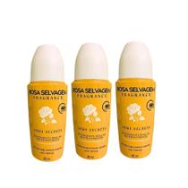 Kit 3 Desodorante Roll on Arma Secreta 85ml Rosa Selvagem Kit 3 Desodorante Roll on Arma Secreta 85ml Rosa Selvagem