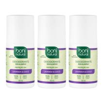 Kit 3 Desodorante Roll-On Boni Natural Coco e Lavanda 55ml Kit 3 Desodorante Roll-On Boni Natural Coco e Lavanda 55ml