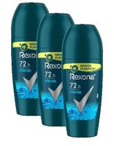 kit 3 Desodorante roll-on Xtra Cool 50ml Menta & Musk Rexona Men