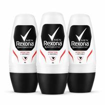 Kit 3 Desodorante Rollon Rexona Antibacterial + Invisible 50ml Kit 3 Desodorante Rollon Rexona Antibacterial + Invisible 50ml