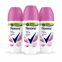 Kit 3 Desodorante Rollon Rexona Controle Inteligente Powder Dry 50ml Kit 3 Desodorante Rollon Rexona Controle Inteligente Powder Dry 50ml