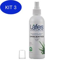Kit 3 Desodorante Sem Perfume Aloe Vera Em Spray Unscented