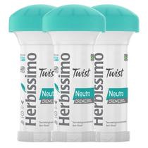 Kit 3 Desodorante Twist Creme Neutro Herbíssimo 45G - Dana