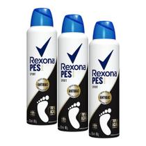 Kit 3 Desodorantes Aerossol para os Pés Rexona Sport 153ml Kit 3 Desodorantes Aerossol para os Pés Rexona Sport 153ml
