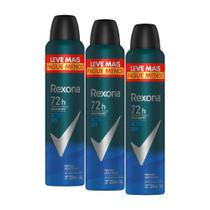 Kit 3 Desodorantes Antitranspirante Aerosol Rexona Men Active Dry 72 horas 250ml Kit 3 Desodorantes Antitranspirante Aerosol Rexona Men Active Dry 72 horas 250ml