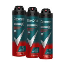 Kit 3 Desodorantes Antitranspirante Rexona Men Antibacterial Protection 150ml