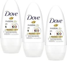 Kit 3 Desodorantes Antitranspirante Roll-On Dove Invisible Dry 50Ml Kit 3 Desodorantes Antitranspirante Roll-On Dove Invisible Dry 50Ml