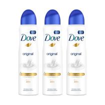 Kit 3 Desodorantes Dove Aerosol Feminino Original 150g cada