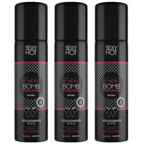 Kit 3 Desodorantes Íntimo SexBomb Ferominio Feminino Woman