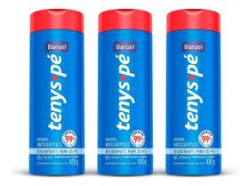 Kit 3 Desodorantes Pó Tenys Pé Talco Original Baruel 100g Kit 3 Desodorantes Pó Tenys Pé Talco Original Baruel 100g