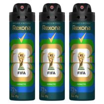 Kit 3 Desodorantes Rexona Impacto 150ml 72hrs de Proteção Antitranspirante