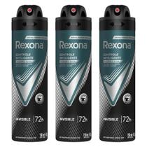 Kit 3 Desodorantes Rexona Invisible Controle Inteligente De Odor e Suor 150ml
