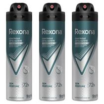 Kit 3 Desodorantes Rexona Sem Perfume 150ml Controle Inteligente de Odor e Suor