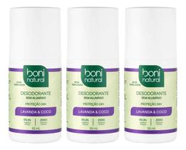 Kit 3 Desodorantes Roll-on Sem Aluminio Coco E Toranja 55ml Boni Natural Kit 3 Desodorantes Roll-on Sem Aluminio Coco E Toranja 55ml Boni Natural