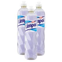 Kit 3 Detergente Líquido Bombril Limpol Cristal 500ml