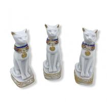 Kit 3 Deusa Egípcia Bastet em Resina 6,5 cm - Escolha a Cor Kit 3 Deusa Egípcia Bastet em Resina 6,5 cm - Escolha a Cor