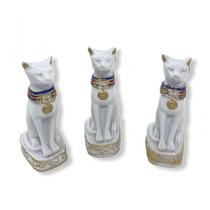 Kit 3 Deusa Egípcia Bastet Em Resina 6,5 Cm - Escolha A Cor Kit 3 Deusa Egípcia Bastet Em Resina 6,5 Cm - Escolha A Cor