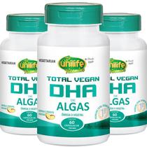 Kit 3 Dha total Vegan Unilife 60 Cápsulas