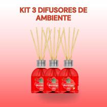 Kit 3 Difusor Ambientes Varetas Aroma Morango Aromatizante Perfume Casa Lar Mogilândi Kit 3 Difusor Ambientes Varetas Aroma Morango Aromatizante Perfume Casa Lar Mogilândi