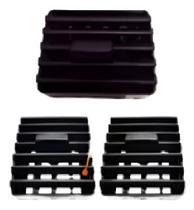 Kit 3 Difusor Ar Vectra 1997 A 2005 Central/esquerdo Preto