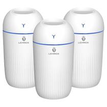 Kit 3 Difusor De Aromas Umidificador de Ambientes Elétrico Usb com Led 420ml