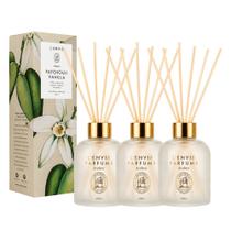 Kit 3 Difusor de Perfume Patchouli Vanilla Oriental Aromatizador com Varetas Lenvie 200ml Kit 3 Difusor de Perfume Patchouli Vanilla Oriental Aromatizador com Varetas Lenvie 200ml