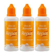 Kit 3 Diluente para Amolecer e Preparar Esmalte Óleo de Banana Repós 60ml
