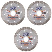 Kit 3 Disco Corte Porcelanato 110 x 10mm Esmerilhadeira RCI