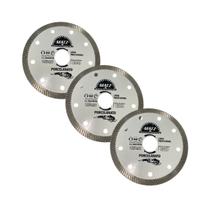 Kit 3 Disco Corte Turbo P/ Porcelanato 110mm x 22,23mm Matz