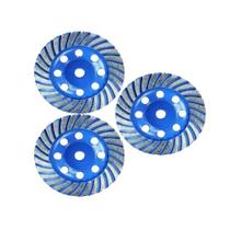 Kit 3 Disco Desbaste Diamantado Rebolo 115mm x 22,23mm Idea