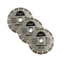 Kit 3 Disco Diamantado Segmentado Hard 180X22,23Mm Matz
