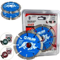 kit 3 Disco diamantado turbo para cortes em marmore granitos alvenaria e telhas precisão e rendiment