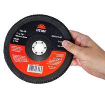 Kit 3 Disco Flap 180Mm Grão 120 Zircônia Desbaste Aço E Inox Kit 3 Disco Flap 180Mm Grão 120 Zircônia Desbaste Aço E Inox