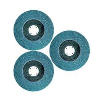 Kit 3 Disco Flap Desbaste Acabamento Grão 80 115x22mm Kit 3 Disco Flap Desbaste Acabamento Grão 80 115x22mm
