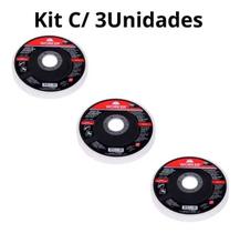 Kit 3 disco flap feltro para polimento worker 199515