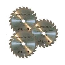 Kit 3 Disco Serra Para Madeira 180mm 7.1/4'' 24 Dentes Kit 3 Disco Serra Para Madeira 180mm 7.1/4'' 24 Dentes