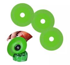 Kit 3 Discos De Corte De Vidro 100mm Cor Furo 22 Mm Verde