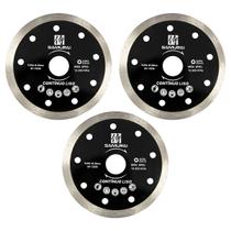 Kit 3 Discos de Corte Diamantado 110mm Contínuo Liso Samurai