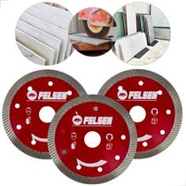 Kit 3 Discos Diamantado Para Cortar Porcelanato Ultra Fino Corte com acabamento Perfeito e exelente