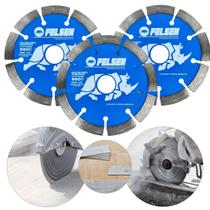 Kit 3 Discos diamantado para cortes em Concreto alvenarias pedras abrasivas e contrapisos - FELSEN Kit 3 Discos diamantado para cortes em Concreto alvenarias pedras abrasivas e contrapisos - FELSEN