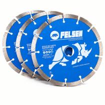 Kit 3 Discos Diamantado Turbo Continuo Segmentado 180mm Corte Profissional Felsen - Kit 3 Discos Diamantado Turbo Continuo Segmentado 180mm Corte Profissional Felsen -