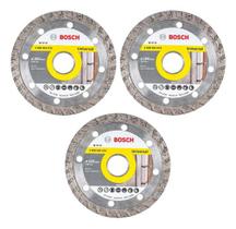 Kit 3 Discos Diamantados 105mm Turbo Serra Mármore Bosch