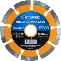 Kit 3 Discos Diamantados Bremen 105 e 110mm Segmentado Turbo Contínuo Corte Seco e Úmido Granito Mármore Alvenaria