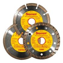 Kit 3 Discos Diamantados Turbo 4.3/8 Kddt110-3 Starrett Cor Cinza