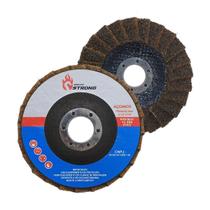 Kit 3 Discos Flap Manta Abrasiva Polimento Grosso Metais 115mm x 22mm Esmerilhadeira