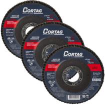 Kit 3 Discos Flap Porcelato Lixadeira Lixa Debaste Acabamento Kit 3 Discos Flap Porcelato Lixadeira Lixa Debaste Acabamento